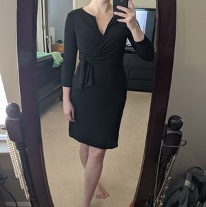 New York & Company black wrap dress